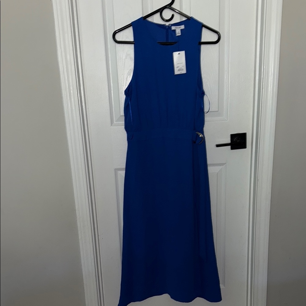 Elegant Blue Sleeveless Dress